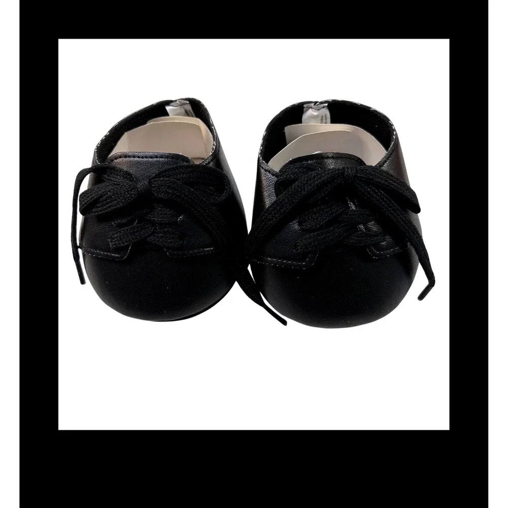 Teddy Mountain Black Lace Dress Shoes for 16 inch Plush Stuffed Animals 4109